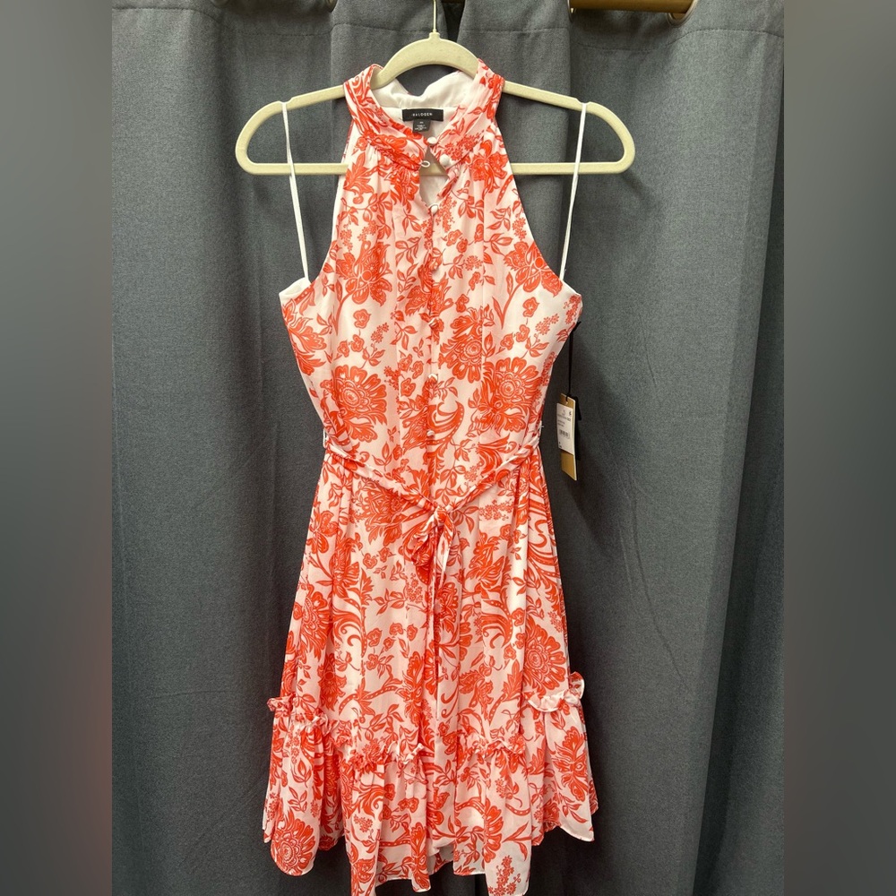 Halogen Red and White Floral Mini Dress